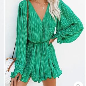 Viera Polka Dot pleated romper